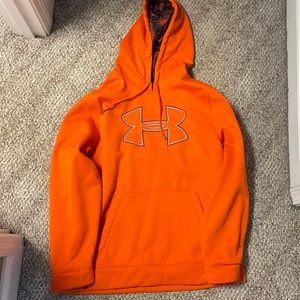 Men’s XL orange under Armour pullover. Worn once. EUC